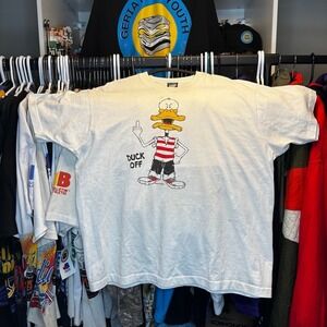 Vintage Duck Off Graphic XXL Screen Stars USA Single Stitch Funny Cartoon Tee